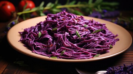 pasta purple cayenne