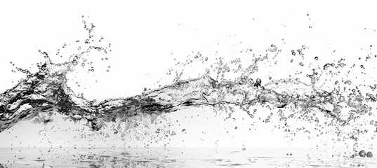 Water splash on white background