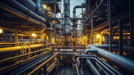 Fototapeta premium vastness chemical plant interior