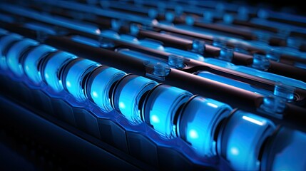 Fototapeta premium close electric car lithium battery pack