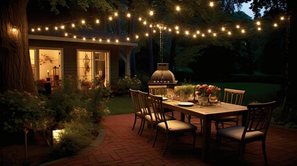 outdoor party string lights