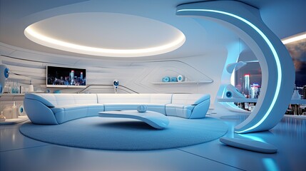 minimalist futuristic interior