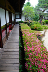 Obraz premium 泉涌寺塔頭別格本山雲龍院の庭園風景