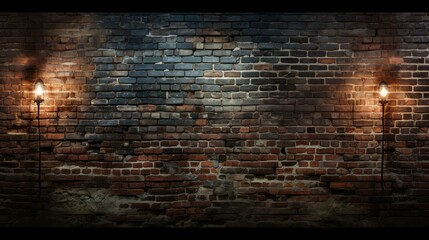 photograph brick wall with lights