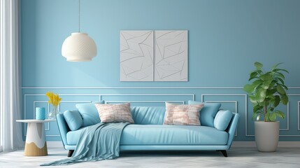 room light blue pattern