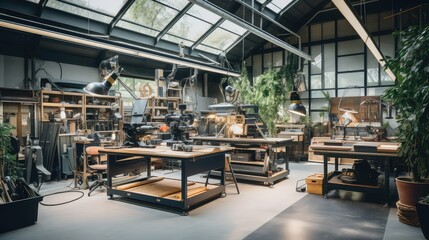 Naklejka premium assembly light industrial