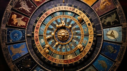 celestial astrology wheel
