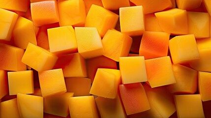 orange cubes mango fruit