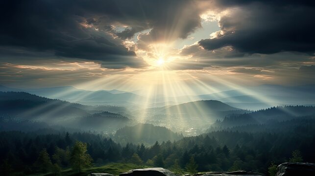 warm light rays heavan