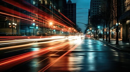Fototapeta na wymiar cars blurry lights