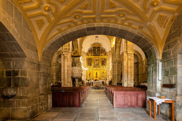 Fototapeta na wymiar Interior of Cornellana monastery, Asturias, Spain