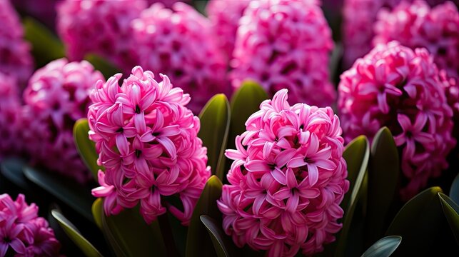 cluster pink spring flowers