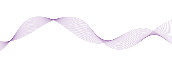  Vector illustration of purple wavy lines.