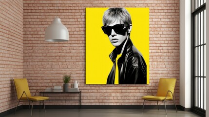 brick yellow pop art