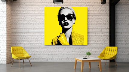 celebrity yellow pop art