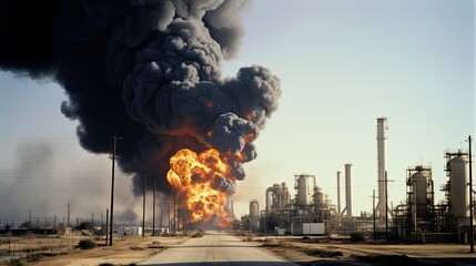 disaster oil refinery explosion