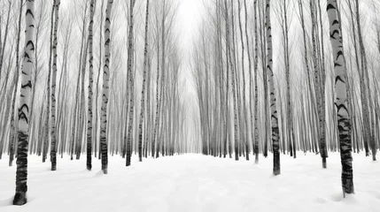 Foto auf Acrylglas trees birch background © vectorwin