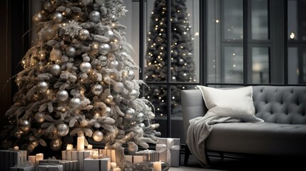 christmas silver happy holidays