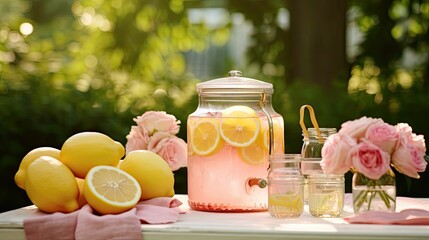 summer pink lemonade