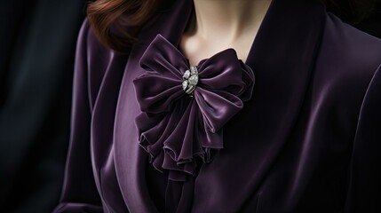 dress purple bow - obrazy, fototapety, plakaty