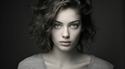 Fototapeta premium features portrait grey background