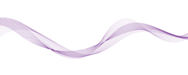  Vector illustration of purple wavy lines.