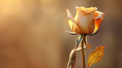 tightly golden rose