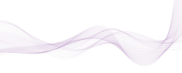  Vector illustration of purple wavy lines.