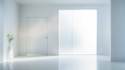 minimalist blurred interior doors
