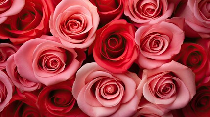 blend pink and red roses