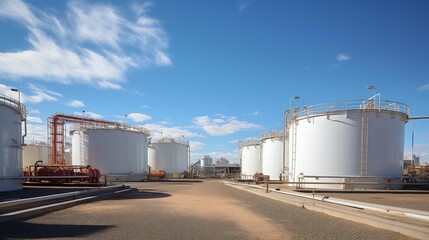 Obraz premium pipes oil storage
