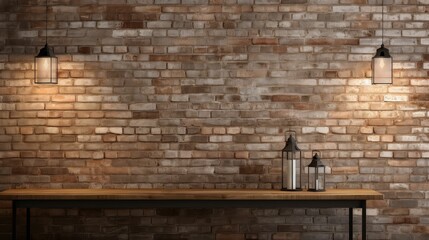 vintage blurred brick wall interior