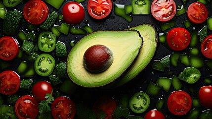 mix core avocado background