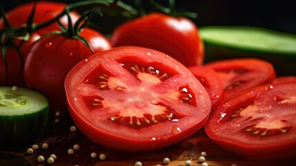 fresh raw tomato red