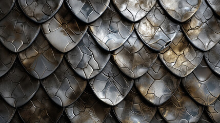 Old rusty silver metal scales background - obrazy, fototapety, plakaty