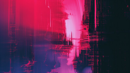 Neon pink tv screen glitch background