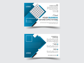 Elegant color and simple eye catching post card design.