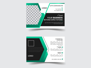 Elegant color and simple eye catching post card design.