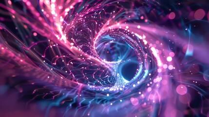 Energetic 3D glow pulsating in rhythm with music or sound