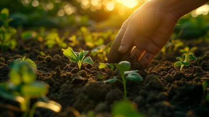 Fototapeta premium Planting the Seeds of Success, generative ai