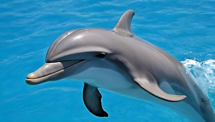 A-Dolphin-Swimming-With-A-Smile-On-Its-Face-