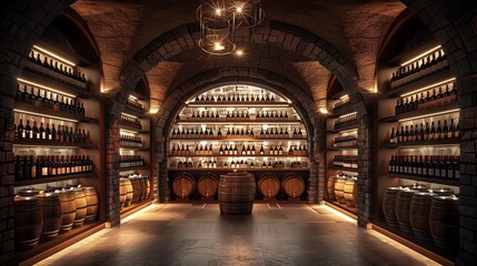 Luxury Wine Cellar Collection: Exquisite Labels Edition, generative ai