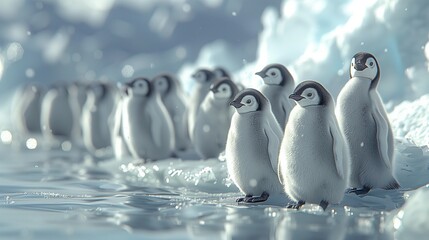 Curious Penguins on Ice, generative ai