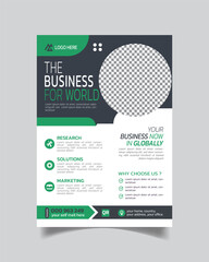 Minimalistic Business Flyer or Styling Creative Business Leaflet 