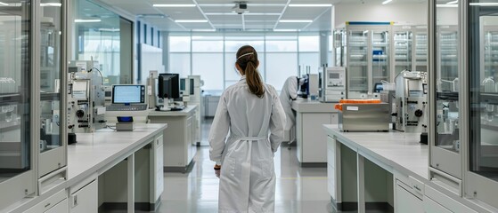 Laboratory research facility, Rear view