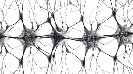 Multi-layered Neural Network Algorithm Schematic Diagram - obrazy, fototapety, plakaty