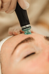Hydrafacial with blurred foreground and background