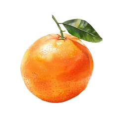 orange fruit vector illustration in watercolour style.