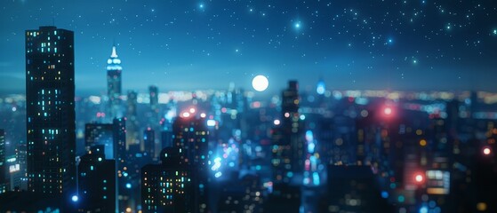 Starry Night Sky, Hidden Identity, Urban Exploration, Moonlit Cityscape, Realistic, Backlights, Depth of Field Bokeh Effect, Extreme closeup shot