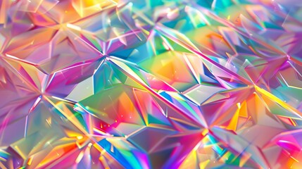 Holographic pattern with intricate geometric elements